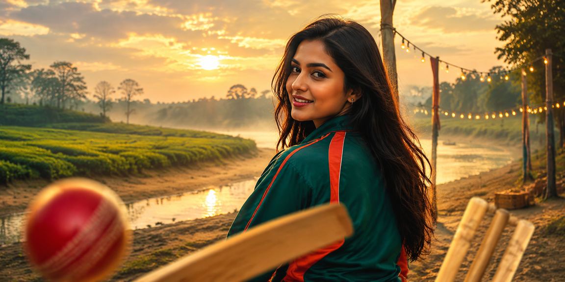 বগুড়ার চা বাগানে bet444 ক্রিকেট বেটিং উপভোগ করছেন একজন খেলোয়াড়