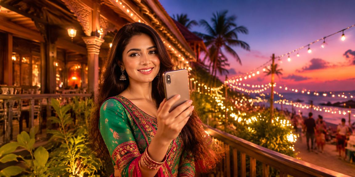 A user enjoying the bet444 registration bonus against a backdrop of tea gardens